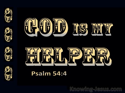 Psalm 54:4 God Is My Helper (gold)